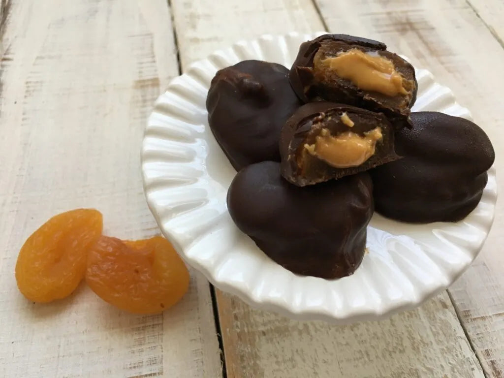 Chocolate Covered Stuffed Apricots Recipe