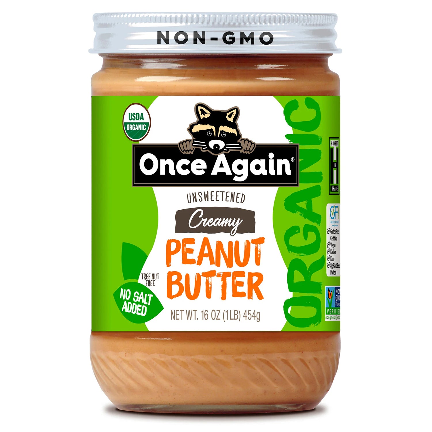 Once Again Organic Creamy Peanut Butter (No Salt Added)