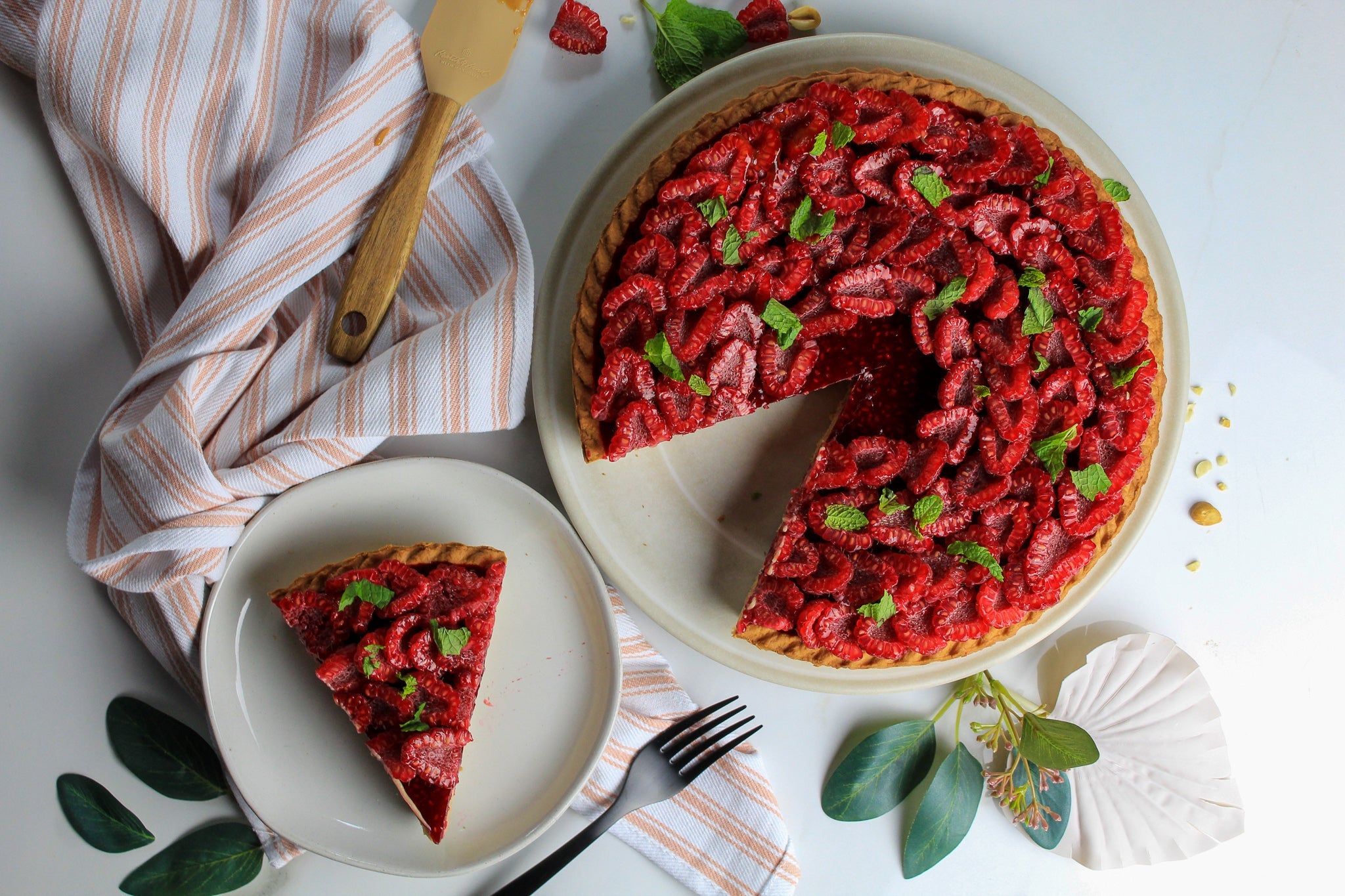 Peanut Butter Raspberry Tart