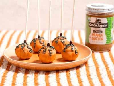 Peanut Butter Frosted Pumpkin Cake Pops