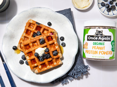 Blueberry Protein Waffles