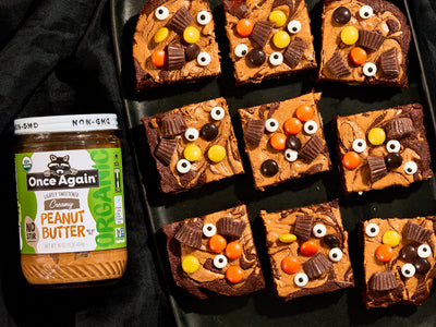 Peanut Butter Halloween Brownies