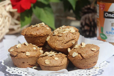 High Protein Maple Almond Muffins