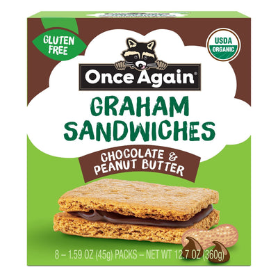 Once Again Crackers Chocolate & Peanut Butter Graham Cracker Sandwiches