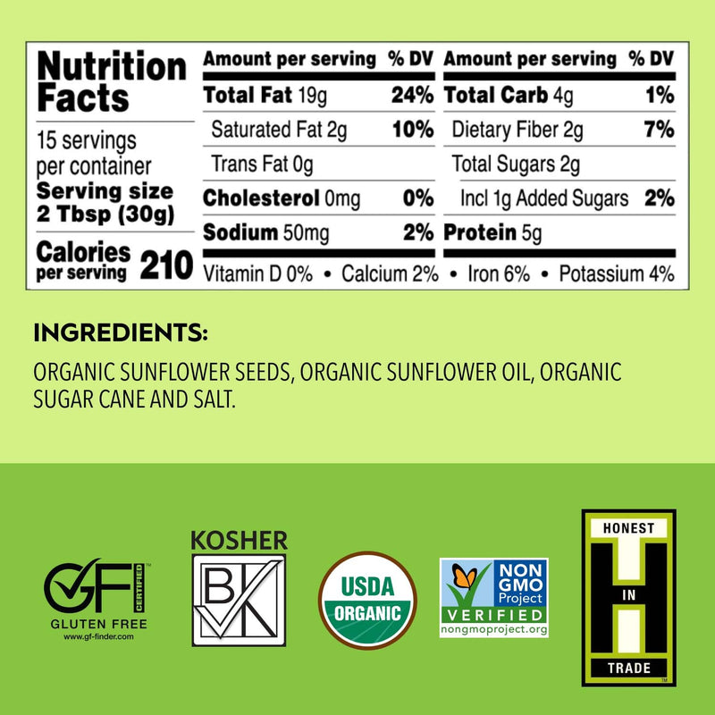 Once Again Sunflower Butter Organic Sunflower Butter - Lightly Salted & Sweetened