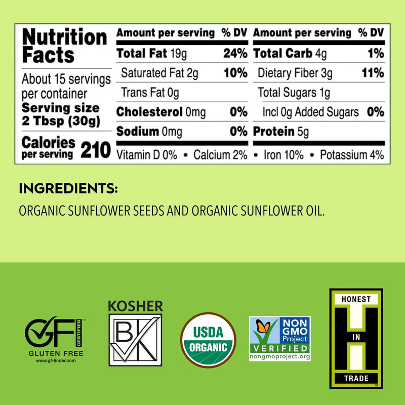 Once Again Sunflower Butter Organic Sunflower Butter - Salt Free, Unsweetened
